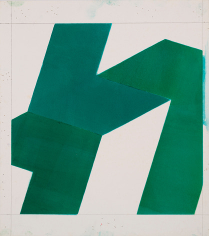 Manuel Espinosa, Untitled, [Serie Lit. color sobre blanco]. Lithographic ink on paper, 9 3/4 x 8 3/8 in. (24.8 x 21.3 cm.)