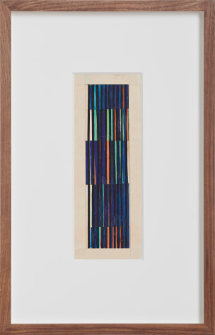 Alejandro Otero, Untitled, [Sketch Coloritmo #48], 1960. Paper cut and gouache, 8 13/16 x 3 5/16 in. (22.5 x 8.5 cm.)