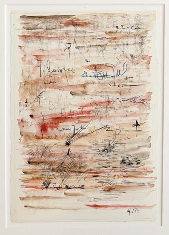 Le&oacute;n Ferrari, Untitled, 1979. Watercolor and ink on paper, 8 11/16 x 5 5/16 in. / 22 x 15 cm.