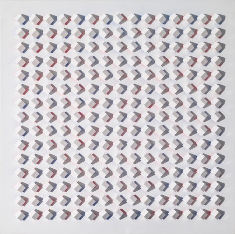 Luis Tomasello, Atmosphere Chromoplastique #536, 1983. Acrylic on wood, 22 x 22 in. (56 x 56 cm.)