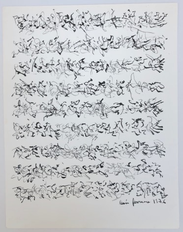 Le&oacute;n Ferrari,&nbsp;Sin T&iacute;tulo, 1976, Ink on paper,&nbsp;8 1/2 x 6 19/32 in. (21.6 x 16.8 cm.)