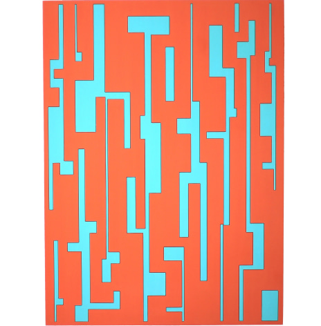 Yisus, 2018. Lacquer on MDF, 47 7/32 x 35 13/32 in. (120 x 90 cm.)