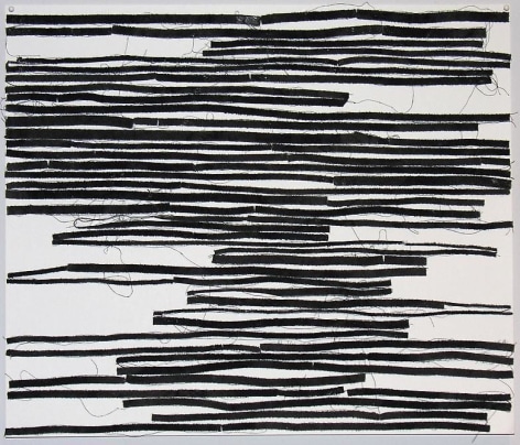 Luis Roldan, Suenos, 2007, Torn bed sheet on paper