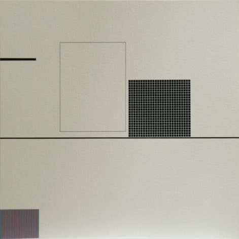 Antonio Liz&aacute;rraga, Desenho n&ordm; 448 - Recipiente para um telefone melanc&oacute;lico, 1998. India Ink and pigments on Arches paper, 15 3/4 x 15 3/4 in.