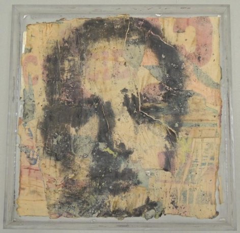 Oscar Muñoz, Narciso 6 of 6, 1999. Coal dust over paper, Plexiglas - 1 piece, 13 3/4 x 13 3/4 x 1 1/4 in. 