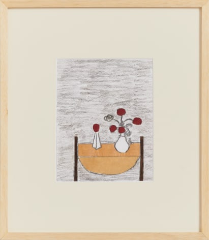 Eleonore Koch, Untitled, 1975, Crayon, graphite, tempera and collage on paper, 7 &frac34; x 6 ⅛ in. (19.7 x 15.7 cm.)