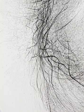 Gustavo D&iacute;az, Untitled, 2021. Graphite on paper, 44 5/8 x 30&nbsp; in. (detail)