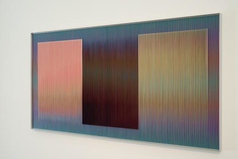 Carlos Cruz-Diez, Physichromie Panam 60, 2010. Chromography on aluminum, 39.4 in. x 78.7 in.