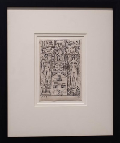 Joaqu&iacute;n Torres-Garc&iacute;a, Untitled, 1932. Ink on paper, 6 7/8 x 4 3/4 in. / 17.5 x 12 cm.
