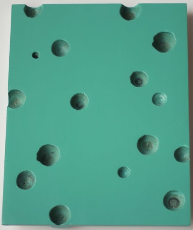 Turquoise Open Cluster, 2018. Lacquer, 7 21/32 x 9 27/32 in. (19.5 x 25 cm.)