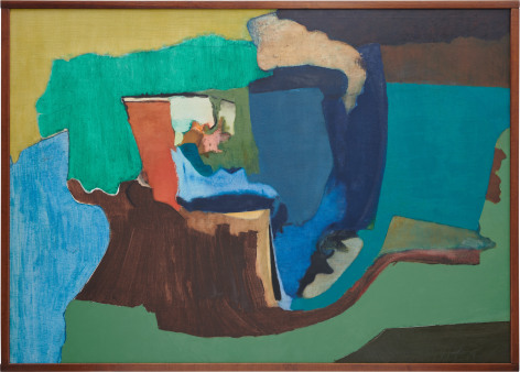 Fanny San&iacute;n, Oil No 2, 1968. Oil on canvas, 50 &frac12; x 70 ⅝ x 1 &frac14; in. (128.3 x 179.4 x 3.2 cm.)