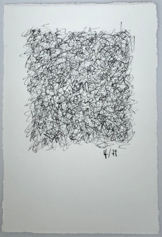 Le&oacute;n Ferrari, Sin T&iacute;tulo, 1979. Ink on paper, 6 3/8 x 4 1/4 in. (16.2 x 10.8 cm.)