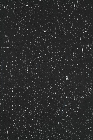 Marco Maggi, Binaries, detail, 2021. Paper on paper on paper, 60 x 40 in. (152.4 x 101.6 cm.)