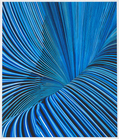 Melanie Smith, Psychoactive Render 2, 2021. Pigments on veneered wood panel, 55 1/8 x 47 1/4 in. (140 x 120 cm.)