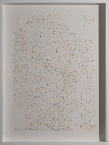 Marco Maggi, White Landmark, 2017. Paper cuts on paper, 24 x 18 in. / 61 x 45.7 cm.