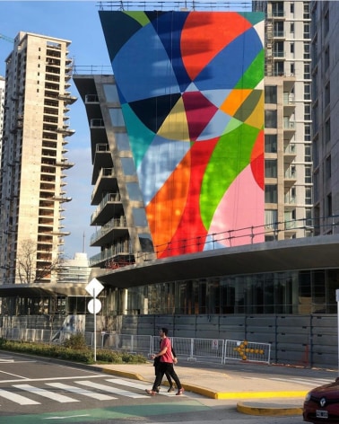 &nbsp;, Graciela Hasper,&nbsp;SLS Puerto Madero, Buenos Aires, 2019. Paint on wall. 42 x 114 feet.