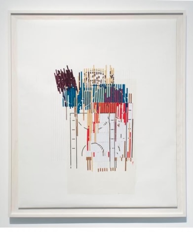 Ronny Quevedo, Untitled, 2015. Contact paper and graphite on mylar, 40 x 46 in. (101.5 x 117 cm).