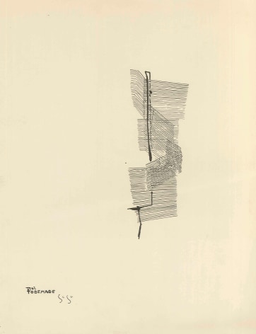 Gego,&nbsp;Tobemade, 1962, Ink on paper,&nbsp;12&nbsp; x 9 1/8 in. (30.5 x 23.2 cm.)