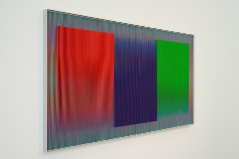 Carlos Cruz-Diez, Physichromie Panam 60, 2010. Chromography on aluminum, 39.4 in. x 78.7 in.