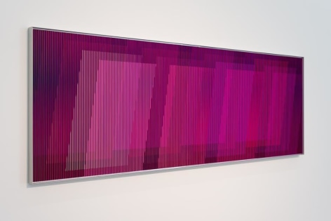Carlos Cruz-Diez, Physichromie Panam 124, 2013. Chromography on aluminum, 31.5 in. x 94.5 in.
