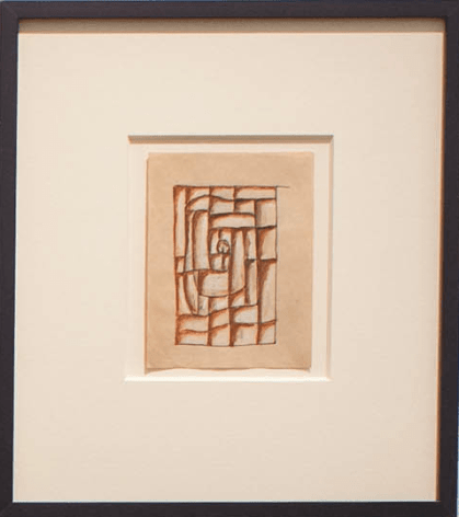 Jos&eacute; Gurvich, Untitled, c. 1950. Ink on paper, 3 3/4 x 2 1/2 in. / 9.5 x 6.7 cm.