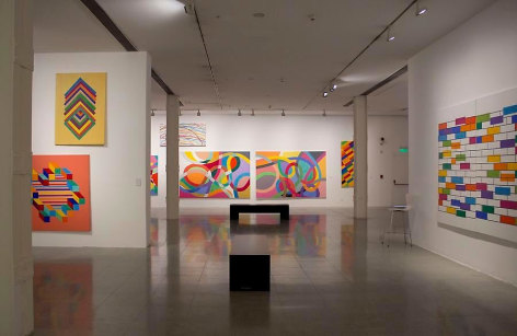 Installation view of Graciela Hasper: Gram&aacute;tica del Color, Museo del Arte Moderno de Buenos Aires, 2013-2014.