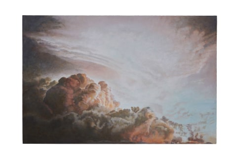 Melanie Smith, Nube 10, 2021. Pigments on wood veneer, 17 11/16 x 26 3/4 x 1 3/16 in. (44.9 x 68 x 3 cm.)