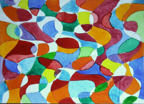 Graciela Hasper, Sin Titulo, [Untitled], 2018. Watercolor on paper, 3 15/16 x 6 1/16 in. (10.1 x 15.5 cm.)