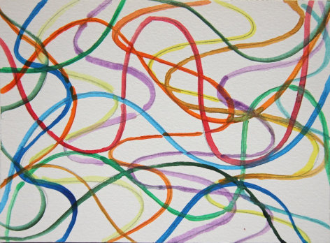 Graciela Hasper, Sin Titulo, [Untitled], 2015. Watercolor on paper, 4 1/8 x 5 11/16 in. (10.5 x 14.5 cm.)