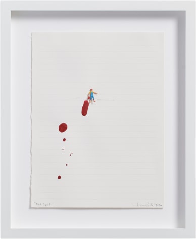 Liliana Porter, Red Spill, 2020. Figurine and acrylic paint, 8 &frac14; x 6 ⅝ in. (21 x 16.8 cm.)