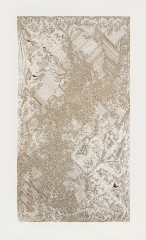 Gustavo D&iacute;az, Not yet titled, 2019. Cut out paper, 38 7/16 x 24 1/4 x 2 in. (97.6 x 61.6 x 5.1 cm.)