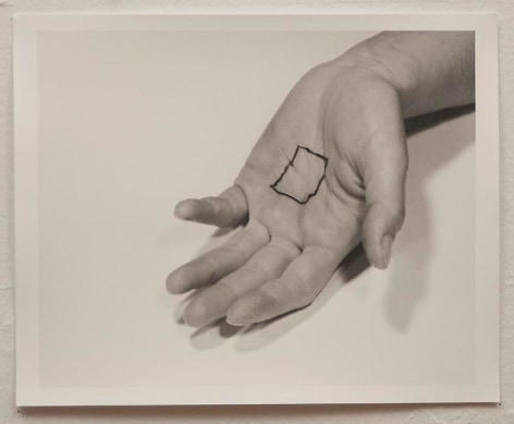 Liliana Porter, The Square V, 1973. Gelatin silver photograph, 8 1/2 in. x 11 in.