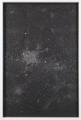 Marco Maggi, No visual distancing (Black), 2021. Paper on paper on paper, 36 x 24 in. (91.4 x 61 cm.)