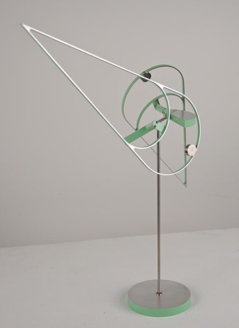 Pedro S. de Movell&aacute;n, Dihedral (Green) 2/3, 2015, Powder coated and brushed aluminum, stainless steel