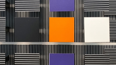 Jes&uacute;s Rafael Soto, Le petit carr&eacute; orange, 1992. 32 5/8 x 32 1/4 x 7 in. (83 x 82 x 17.8 cm.) (detail)