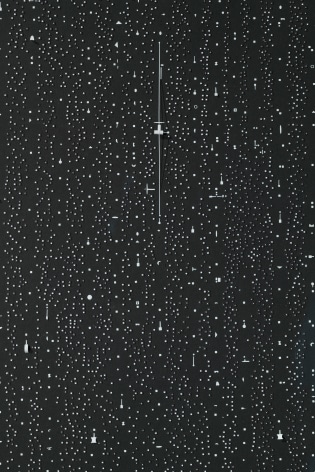 Marco Maggi, Binaries, detail, 2021. Paper on paper on paper, 60 x 40 in. (152.4 x 101.6 cm.)