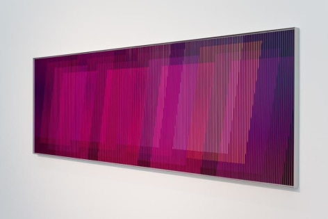 Carlos Cruz-Diez, Physichromie Panam 124, 2013. Chromography on aluminum, 31.5 in. x 94.5 in.