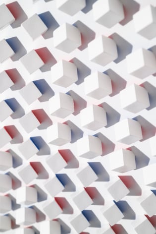 Luis Tomasello, Atmosphere Chromoplastique #536 [detail], 1983. Acrylic on wood, 22 x 22 in. (56 x 56 cm.)