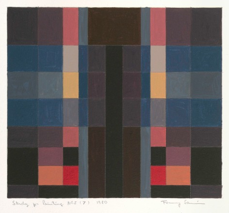 Fanny San&iacute;n,&nbsp;Study for Painting No. 5 (7), 1980,&nbsp;1980,&nbsp;Acrylic on paper,&nbsp;18 x 21 in. (45.7 x 53.3 cm.)