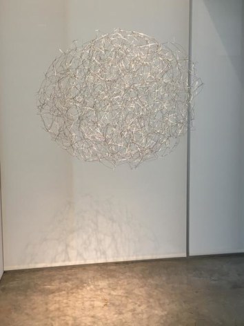 Le&oacute;n Ferrari, Untitled, 2005. Sculpture, stainless steel wire, &empty; 40 in.  / &empty; 101.5 cm.