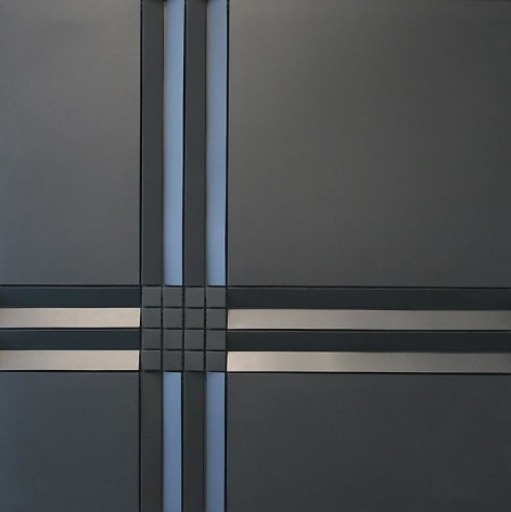 Luis Tomasello, Lumiere Noire No. 898, 2008. Acrylic on wood, 58 1/3 in. x 58 1/3 in. x 3 1/2 in.