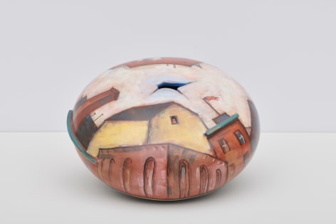 Lidya Buzio. XX, 2007, painted earthenware, 5 &frac12; x 10 in.