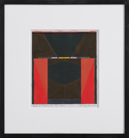 Fanny San&iacute;n, Study for painting No 1 (3), 2006. Acrylic on paper, 15 3/16 x 14 3/16 x 1 &frac12; in. (38.6 x 36 x 3.8 cm.)