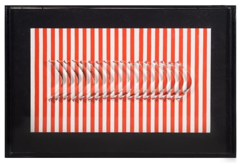 Julio Le Parc, Untitled No. 074, 1970. 18&rdquo; x 12&rdquo; x 1 1/4&rdquo; /  45.72 x 30.48 x 3.18 cm