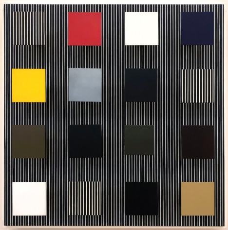 Jes&uacute;s Rafael Soto, Untitled [to Paolo], 1981, Acrylic on wood and metal,&nbsp;24 3/8 x 24 3/8 x 5 7/8 in. (62 x 62 x 15 cm.)