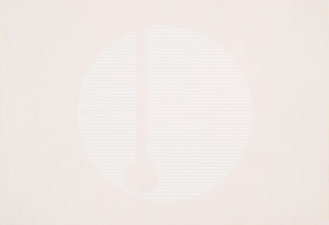 Manuel Espinosa, Untitled [Serie &oacute;ptico blanco mate]. White ink on paper, 12 7/8 x 18 1/2 in. (32.7 x 47 cm.)