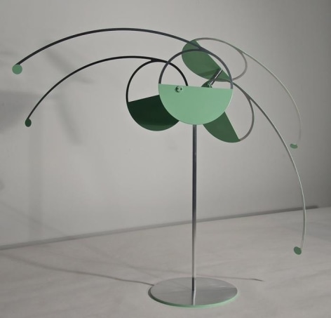Pedro S. de Movell&aacute;n, Pistil, 2015, Powder coated and brushed aluminum, stainless steel