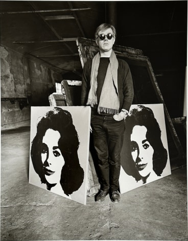 Andy Warhol in his Loft. New York, 1965, 20 x 16 inch gelatin silver print