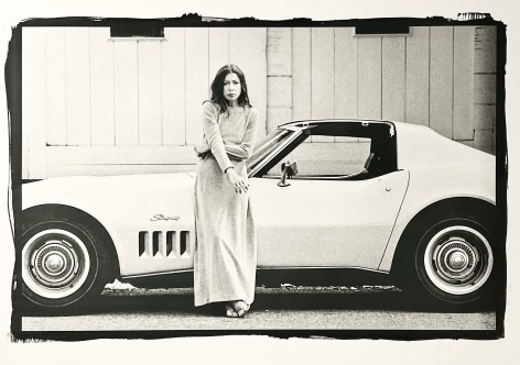 Julian Wasser, Joan Didion and her Corvette, 1968.