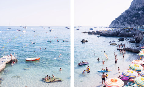 Marina Piccola, Capri (ii), 2022, 40 x 64 inch archival pigment print diptych